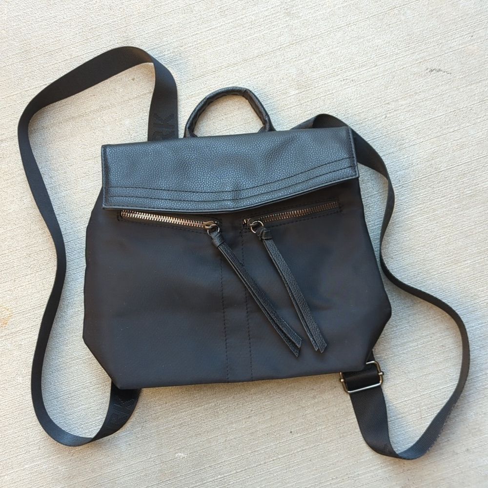 Botkier New York Trigger Faux Leather Black Mini Backpack